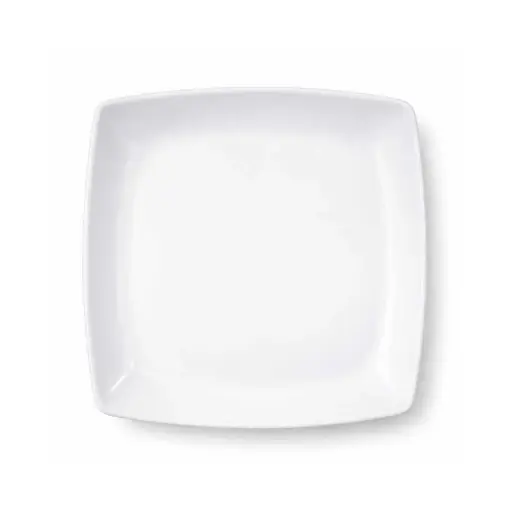 [MEL26-5] 360 HOME MELAMINE SQUARE PLATE 10" WHITE
