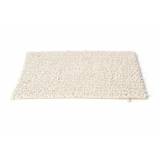 [MTBATH9] 360 HOME SOFT FLUFFY BATHROOM MAT 50X80CM 1600GRM(640g/roll) OFF WHITE CHENILLE WASHABLE