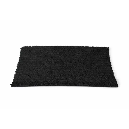 [MTBATH12] 360 HOME SOFT FLUFFY BATHROOM MAT 50X80CM 1600GRM(640g/roll) BLACK CHENILLE WASHABLE
