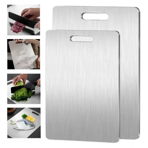 [MK-KIT31] 360 HOME MY KITCHEN  STAINLESS CUTTING BOARD  39*28CM