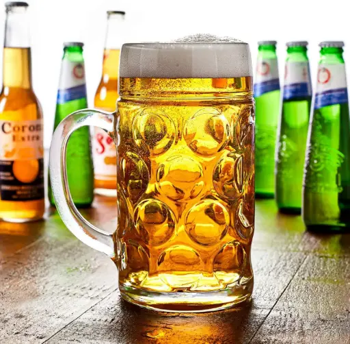 [MK-KIT68] 360 HOME MY KITCHEN GLASS BEER CUP 19.7*10.6CM 