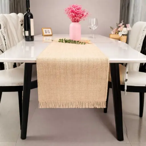 [STRAW40] 360 HOME TABLE RUNNER STRAW 30*120CM RUSTIC FARMHOUSE NEUTRAL BEIGE OR OATMEAL COLOR