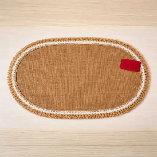 [STRAW50] 360 HOME PLACEMAT STRAW 30*45CM DISTINCT OVAL SHAPE BROWN AND BEIGE COLOR