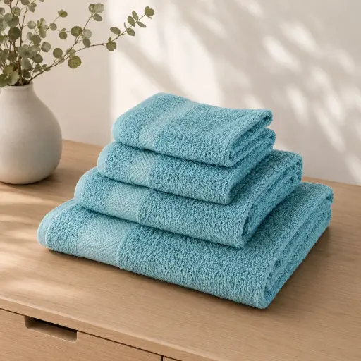 [S1BL100] 360 HOME EGYPTIAN TOWEL 100% COTTON , SOFT AND HIGHLY ABSORBENT 50x100 AQUA