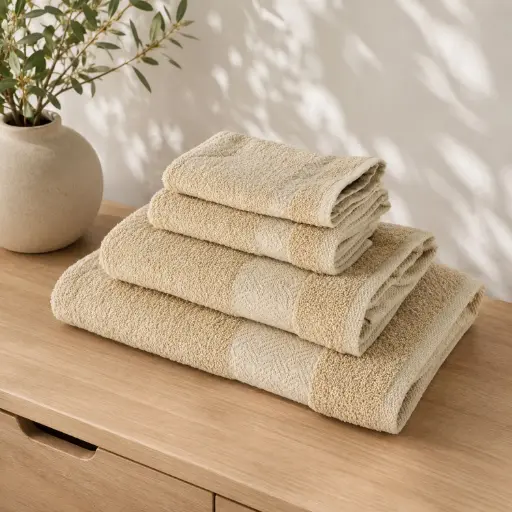 [S1BE140] 360 HOME EGYPTIAN TOWEL 100% COTTON , SOFT AND HIGHLY ABSORBENT 70x140 BEIGE 