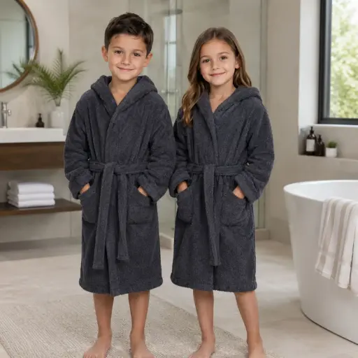 [ROB-K-G8] 360 HOME BATHROBE GREY 8YO