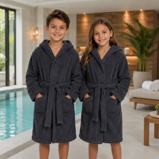 [ROB-K-G10] 360 HOME BATHROBE GREY 10YO