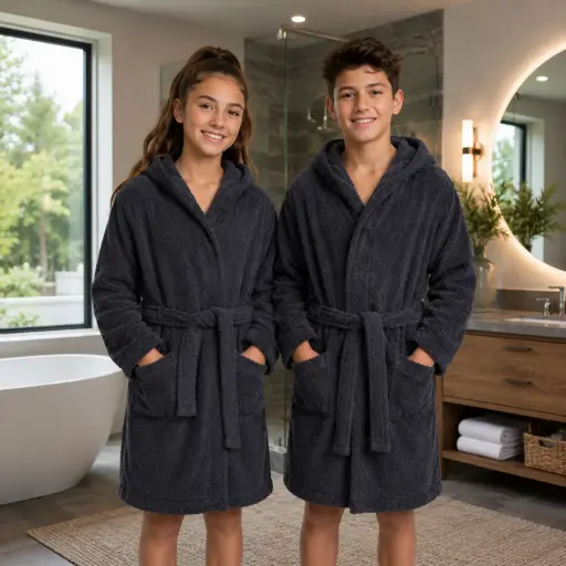 [ROB-K-G12] 360 HOME BATHROBE GREY12YO