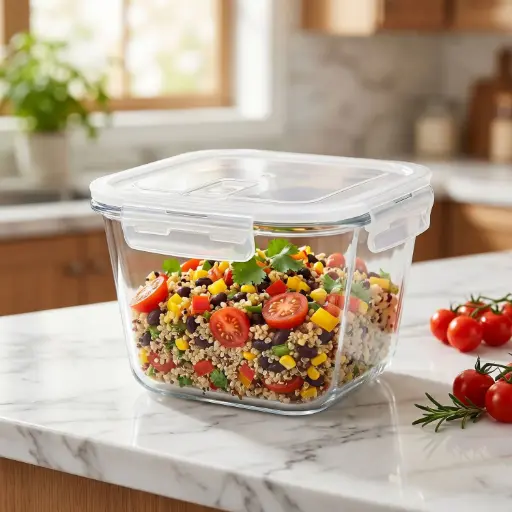 [MK-FSTO4] 360 HOME MY KITCHEN FOOD GLASS CONTAINER  T:180MM      
   H:120MM  W:900G V:2000ML