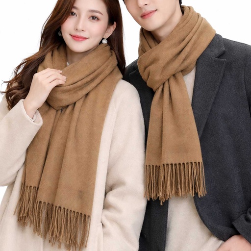 [MT-SC1] 360 COTTON WINTER SCRAF FOR HER AND HIM CAMEL