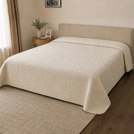 [BSP-E-D] 360 HOME BED SPREAD 225*230 ECRU DOUBLE