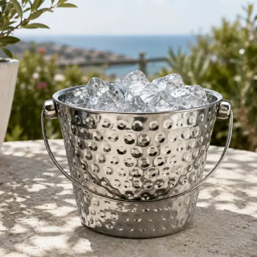 [MH-IB10] 360 HOME MY HOME HAMMERED ICE BUCKET 20CM/4.0L SILVER