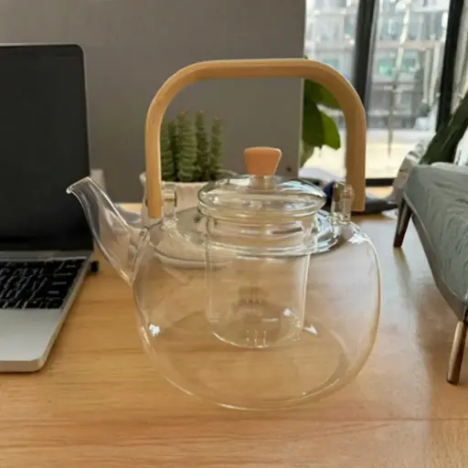 [MK-GLAS5] 360 HOME TEAPOT HIGH-BORON-SILICON STORAGE TANKSINGLE WHITE-BOX PACKAGE 11*12.5CM 600ML (80PCS/BOX)
