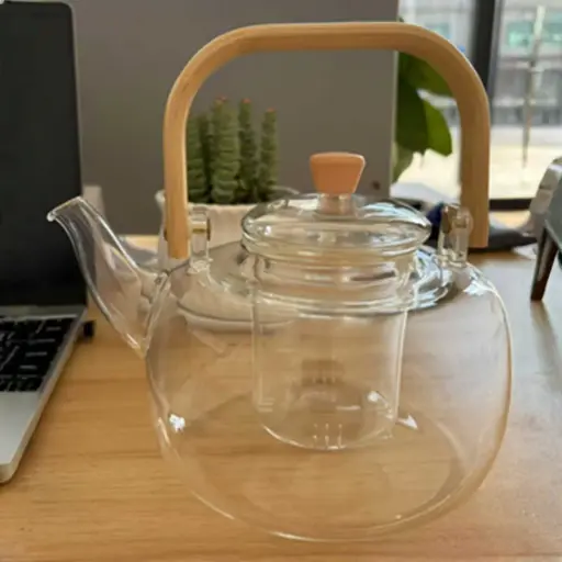 [MK-GLAS6] 360 HOME TEAPOT HIGH-BORON-SILICON STORAGE TANKSINGLE WHITE-BOX PACKAGE 11*15.5CM 1000ML (60PCS/BOX)