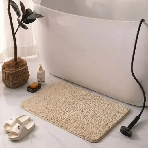 [MH-CAR10] 360 HOME MY HOME MULTI USE CARPET 50*80 BEIGE MICROFIBER 1200GSM