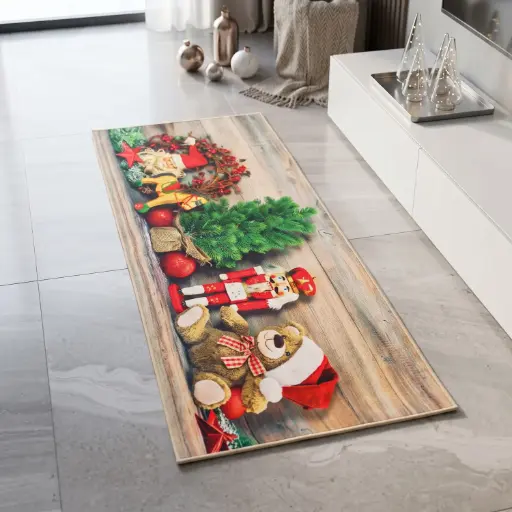 [MH-CAR39] 360 HOME MY HOME CHRISTMAS MULTI USE CARPET 50*150 CRYSTAL VELVET 