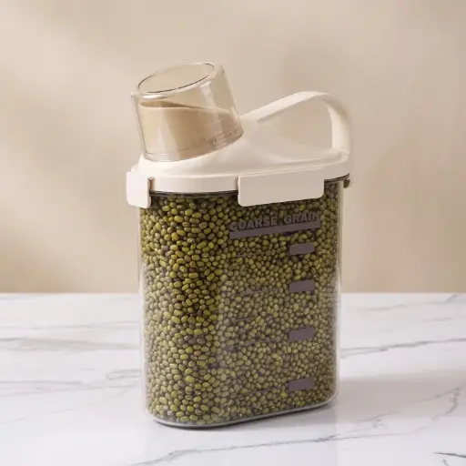 [MK-GS1] 360 HOME MY KITCHEN GRAIN STORAGE SMALL BEIGE 10.6*20.1*28.8CM