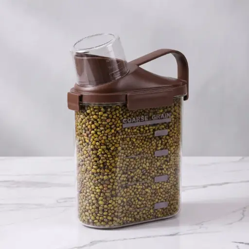 [MK-GS10] 360 HOME MY KITCHEN GRAIN STORAGE SMALL BROWN 10.6*20.1*28.8CM
