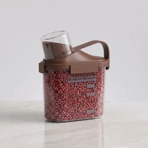 [MK-GS11] 360 HOME MY KITCHEN GRAIN STORAGE MEDIUM BROWN 10.6*20.1*22CM
