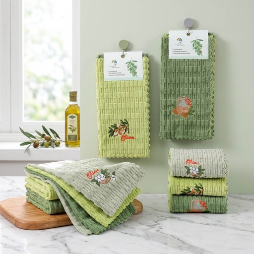 [MK-MIC2] 360 HOME MY KITCHEN MICROFIBER TOWELS 3PCS AVOCADO DISHCLOTH 30*30