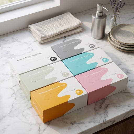 [MK-MIC11] 360 HOME MY KITCHEN MICROFIBER BOX TOWELS 20PCS BOXED DISHCLOTH 20*20