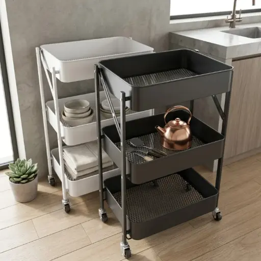 [MK-STD4] 360 HOME METAL STORAGE FOLDABLE CART RACK