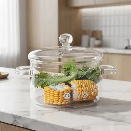 [MK-GPAN1] 360 HOME MY KITCHEN GLASS PAN 1.9L NOODLE BOWL DOUBLE TRANSPARENT BOX OF 27