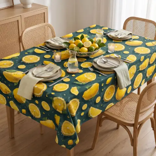 [LTC-2] 360 HOME LEMON TABLE COVER 140*180