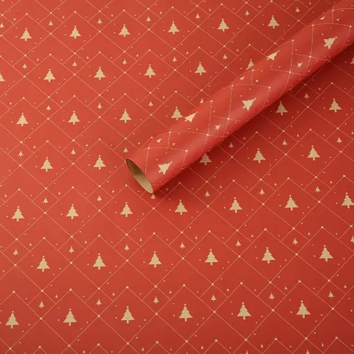 [CH26-AIF27] 360 HOME CHRISTMAS GIFT PAPER WRAPPING RED CHRISTMAS TREE 50*70