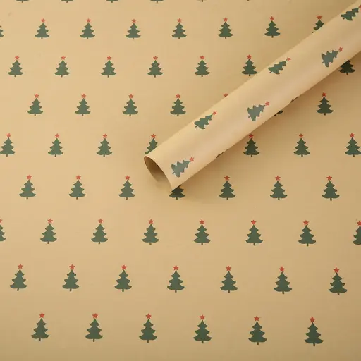 [CH26-AIF28] 360 HOME CHRISTMAS GIFT PAPER WRAPPING NATURAL COLORED CHRISTMAS TREE 50*70