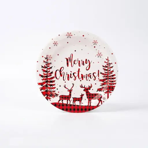 [CH26-AIF52] 360 HOME CHRISTMAS CARTON PLATES PLATE 7" 10PCS 