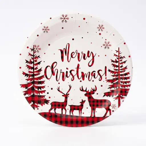 [CH26-AIF53] 360 HOME CHRISTMAS CARTON PLATES PLATE 9" 10PCS 