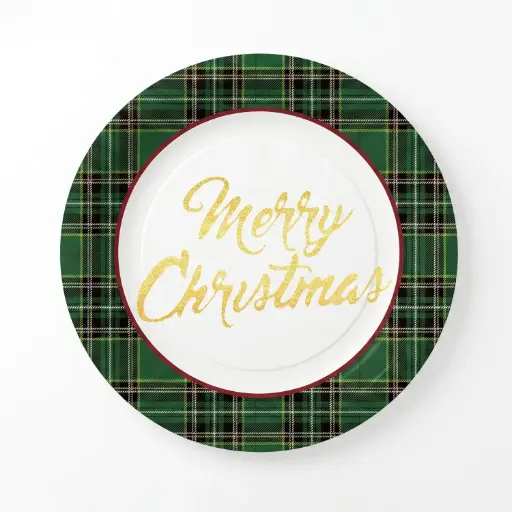 [CH26-AIF60] 360 HOME CHRISTMAS CARTON PLATES PLATE 7" 10OCS 
