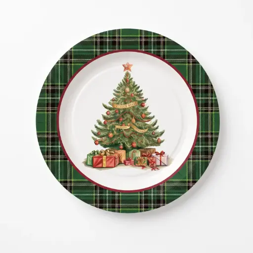 [CH26-AIF61] 360 HOME CHRISTMAS CARTON PLATES PLATE 9" 10PCS 