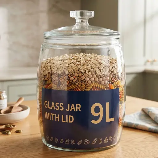 [MK-GLAL23] 360 HOME glass storage canisters with glass lids