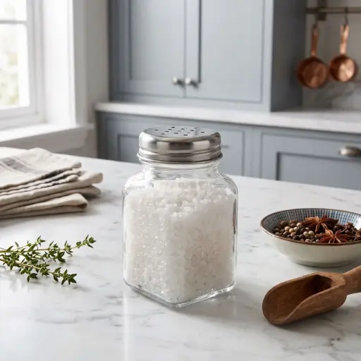 [MK-GLAL45] 360 HOME glass spice shaker with a stainless steel perforated lid