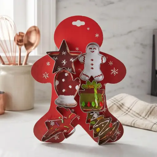 [MK-BTO17] 360 HOME COOKIE CUTTER SET STAINLESS STEEL WITH SMOOTH ROLLED EDGES GINGERMAN SHAPED