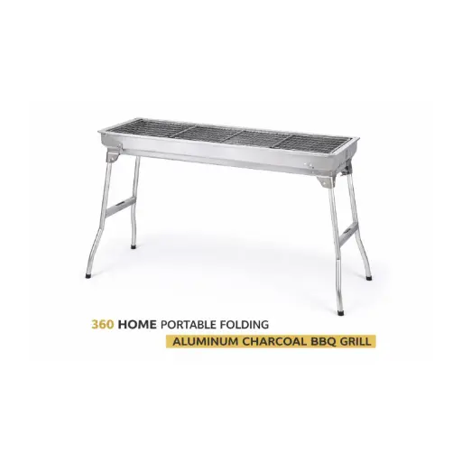 [MK-BBQ11] 360 HOME CHARCOAL BARBECUE GRILL STAINLESS STEEL PORTABLE chrome-plated cooking grate