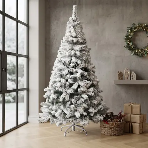 [CH26-TREE2] 360 HOME CHRISTMAS TREE 210CM SNOW COVERED FULL BRANCHES