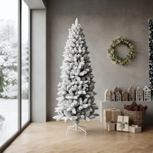 [CH26-TREE4] 360 HOME CHRISTMAS PENCIL TREE 180cm SNOW COVERED PVC BRANCHES
