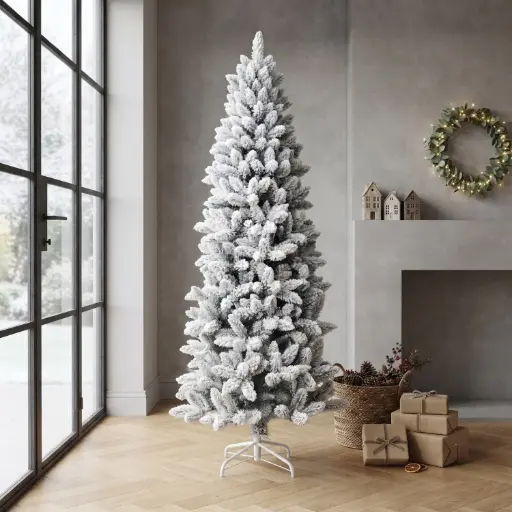 [CH26-TREE5] 360 HOME CHRISTMAS PENCIL TREE 210cm SNOW COVERED PVC BRANCHES