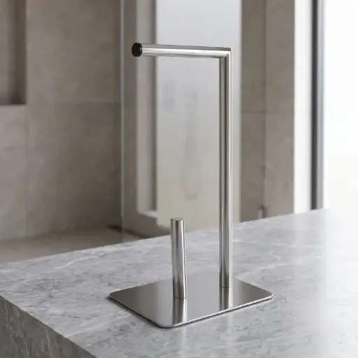 [MB-BA74] 360 HOME FLOOR STANDING TOILET PAPER HOLDER STAINLESS STEEL 21x16.3x62cm,1373,430