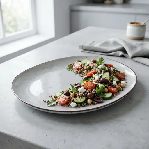 [MK-PCD53] 360 HOME CERAMIC PLATE STONEWARE LIGHT SOFT GREY WITH FINE SPECKLED FINISH 26CM*25CM 18PCS/BOX