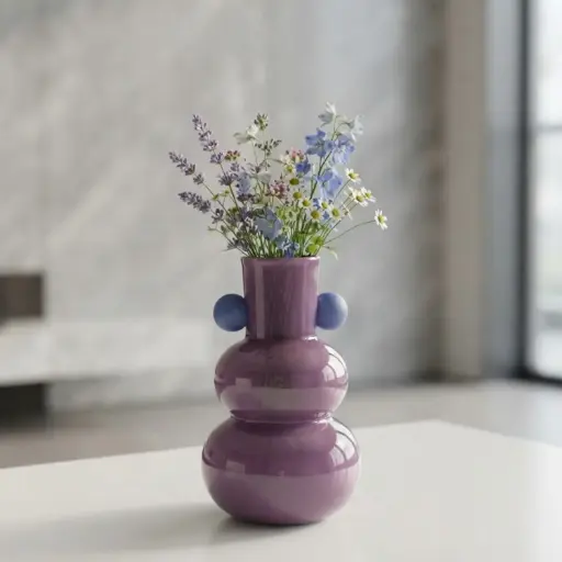 [MH26-V131] 360 HOME MY HOME DECORATIVE GLASS VASE 15.5*25.5cm