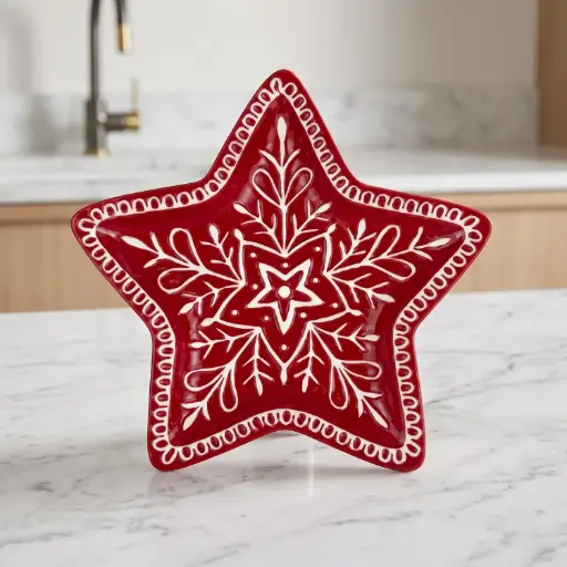 [CH26-CER5] 360 HOME Individually packaged in a color box; two designs mixed together Pentagram disc 25.0*24.0*3.0 Red
