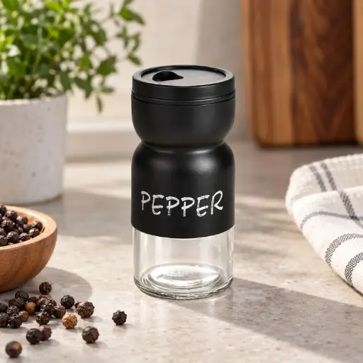 [MK-MKI12] 360 HOME MY KITCHEN PEPPER SHAKER 5X10CM GLASS