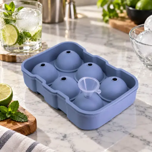 [MK-MKI28] 360 HOME MY KITCHEN SILICONE ICE MAKER TRAY 18*12.5*4.5cm ice ball size is 4.3cm SILICONE
