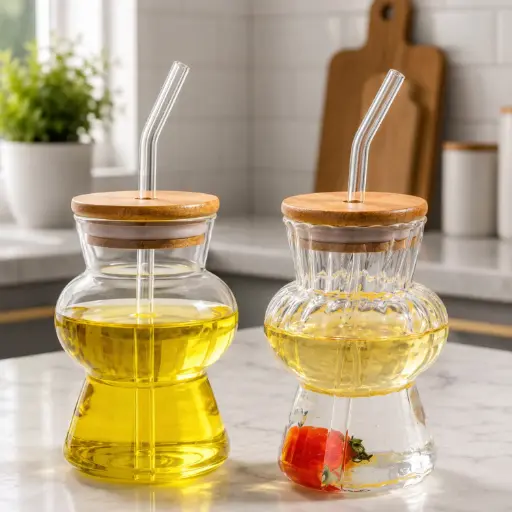 [MK-MGS3] 360 HOME MY KITCHEN GLASS MUG WITHOUT HANDLE, STRAW & WOODEN LID 420ml 98pcs/box