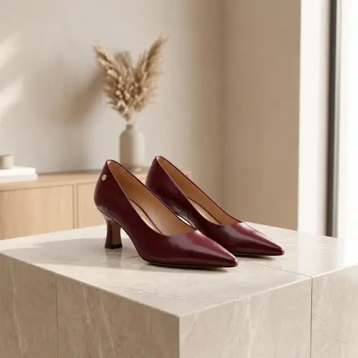 [MS5430(Z686] 360 COTTON WOMAN SHOES BOOTS ANKLE APTENT LEATHER POINTED TOE FITTED SHAFT SIDE ZIPPER STILETTO HEEL BURGUNDY 37