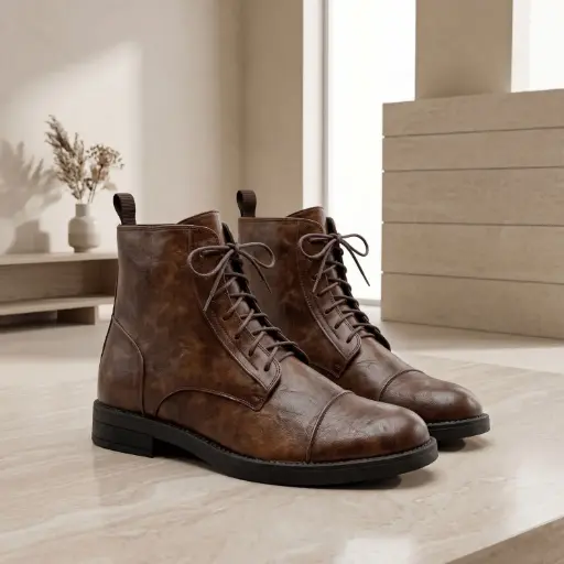 [Y329A116] 360 COTTON MEN SHOES ANKLE BOOT LACE-UP ROUNDED TO ALMOND TOE PADDED COLLAR SIDE ZIPPER CASUAL AND RUGGED STYLE SUEDE TAUPE 41